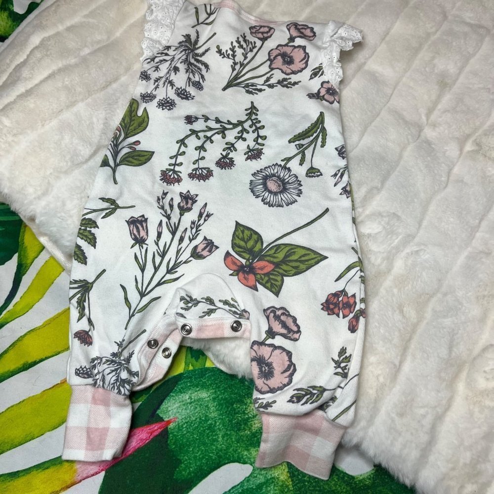 GUC $34 Tesa Babe 3-6M Girly Baby Infant Short Sleeve Floral Sleeper One Piece - Picture 8 of 9